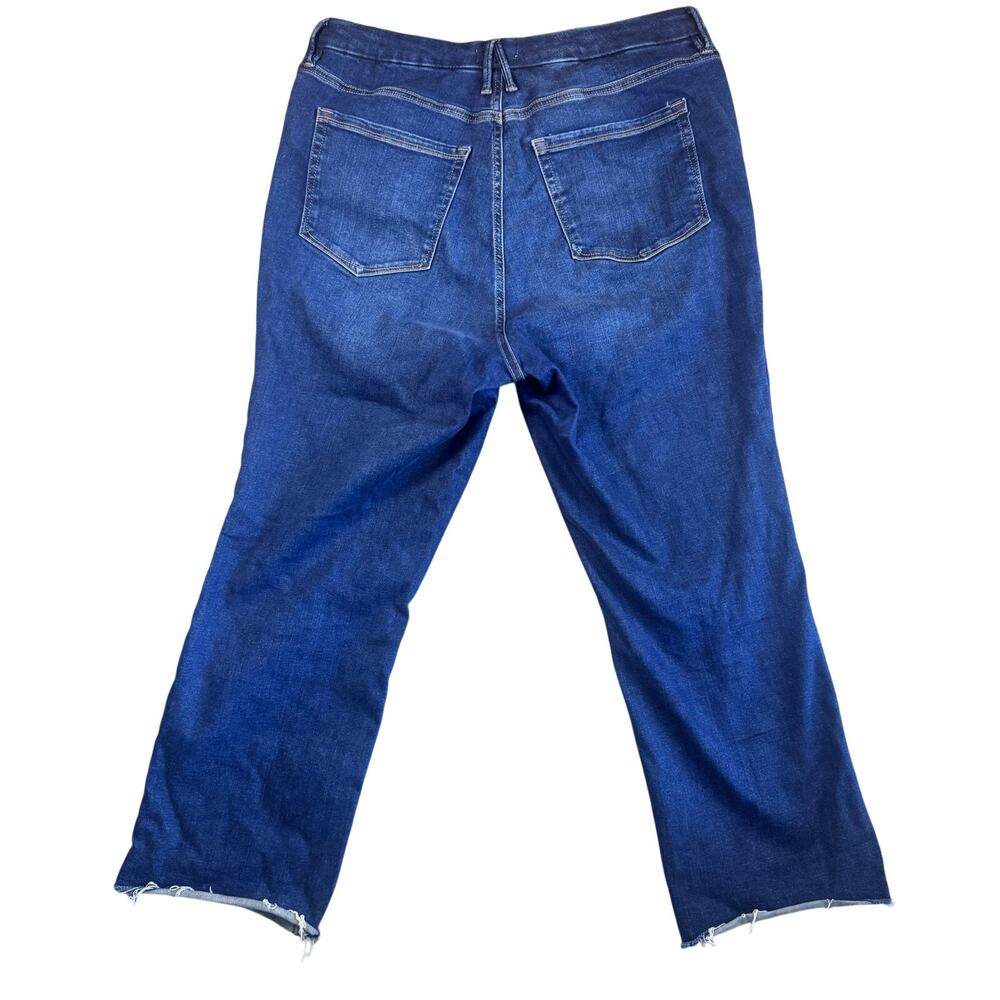 Good American Always Fits Good Legs Straight Ripped Jeans Indigo691 - 14-18 - Picture 5 of 9
